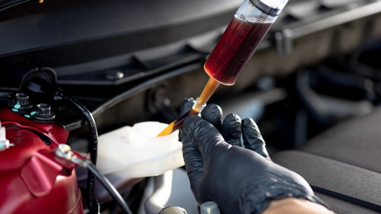 topping up brake fluid