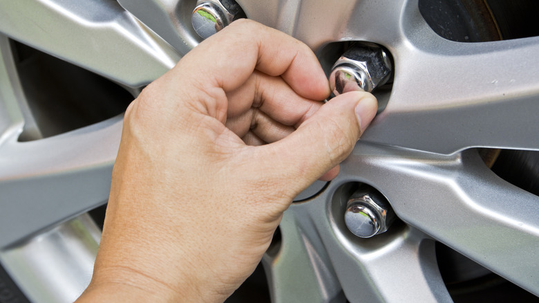 Hand fixing lug nut