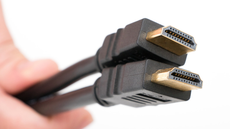 An HDMI cable.