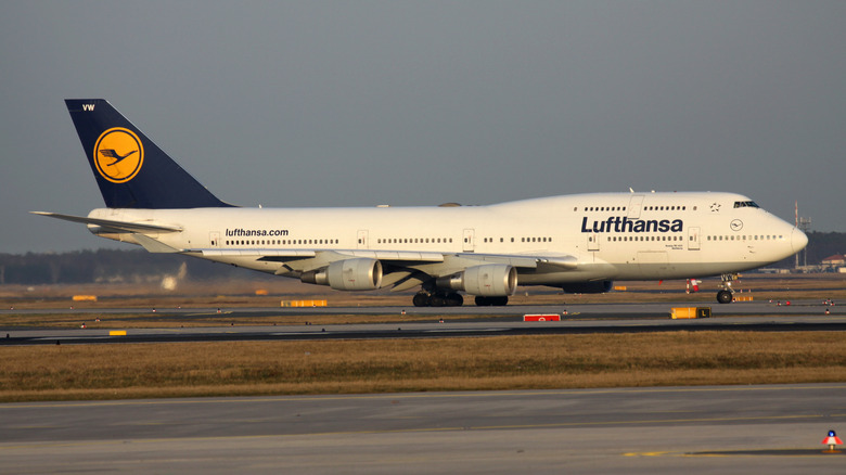 Lufthansa Boeing 747-400 on runway