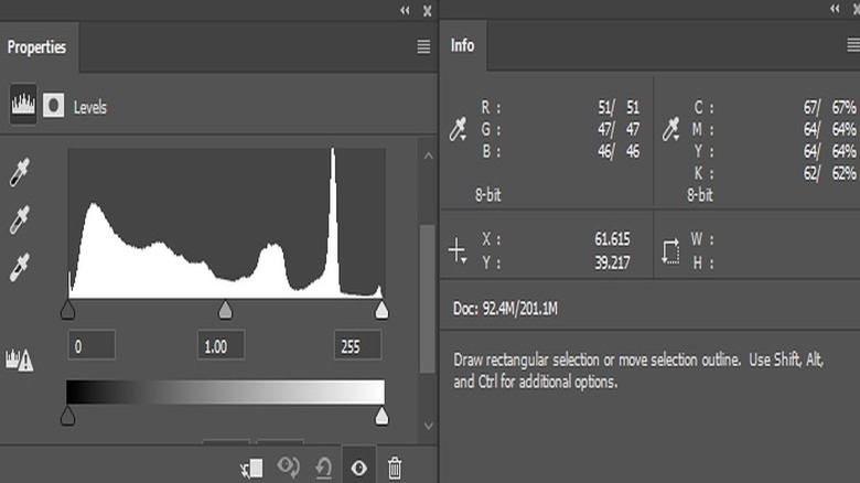 Photoshop window showing image manipulation tools