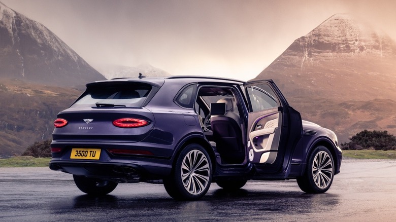 2023 Bentley Bentayga EWB rear three quarter view