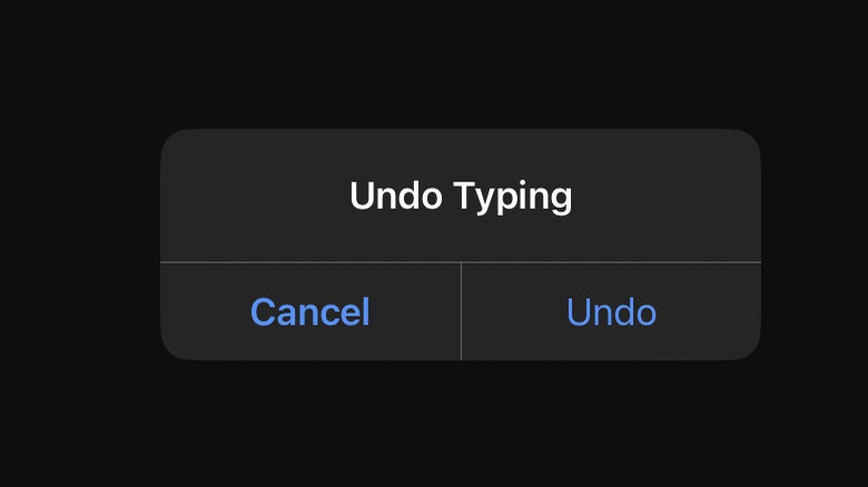 Undo Typing popup on iPhone