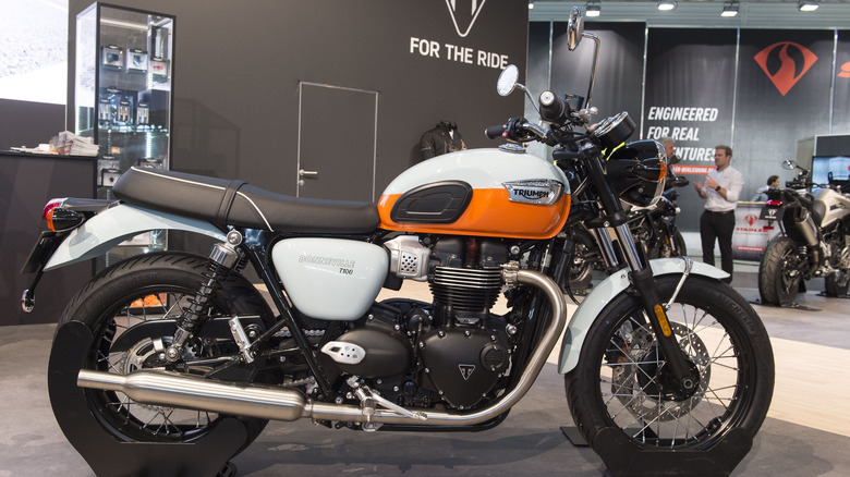 Triumph Bonneville at show