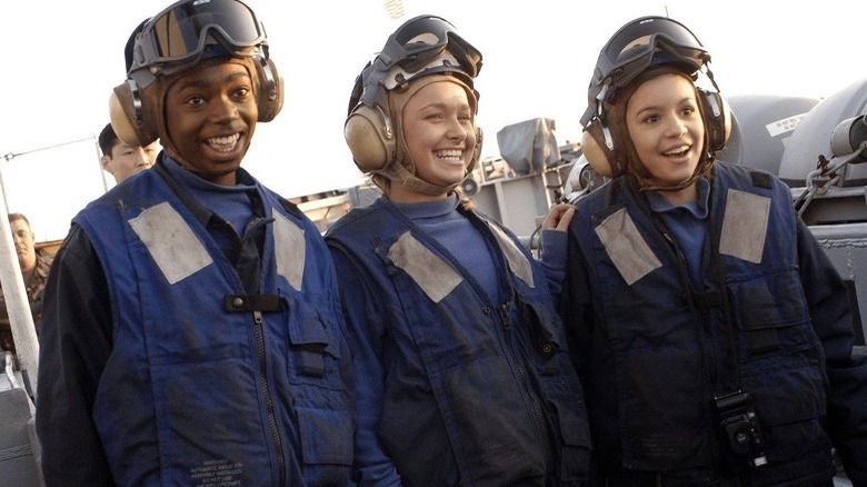 Kids joking on the flight deck