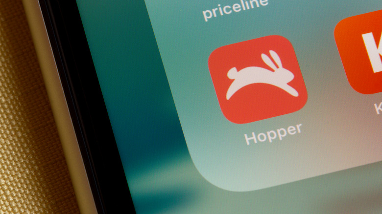 The Hopper app icon on a smartphone.