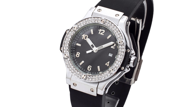 Luxury women's watch adorned with jewels