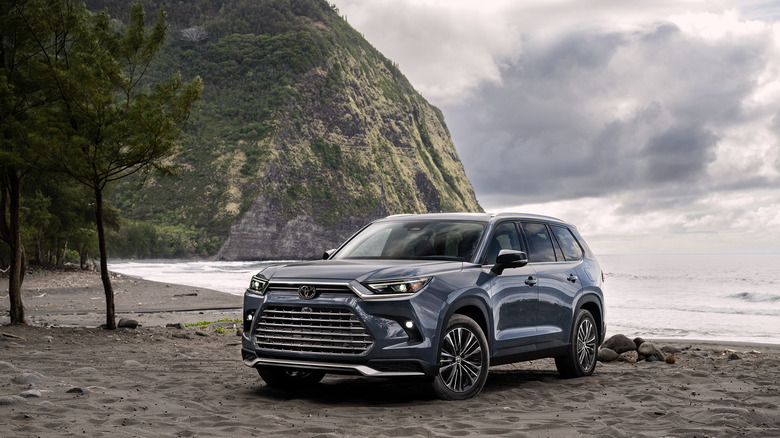 2024 Toyota Grand Highlander on a beach