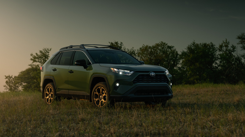 Green 2024 Toyota RAV4 Hybrid Woodland Edition