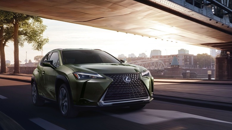 Green 2025 Lexus UX 300h dynamic driving