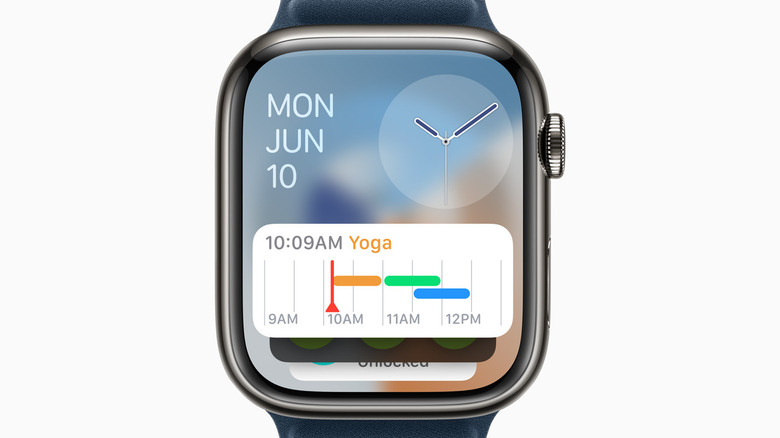 Apple Watch displaying smart stack