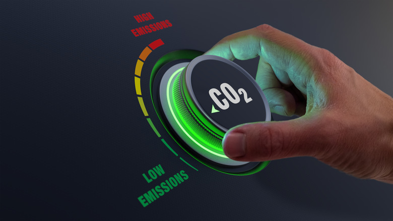 A digital render of a dial to control CO2 levels