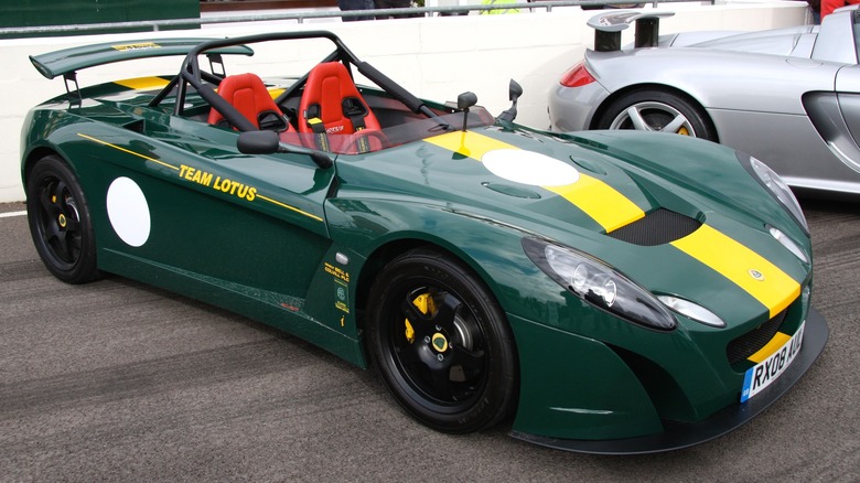 Lotus 2-Eleven parked on track