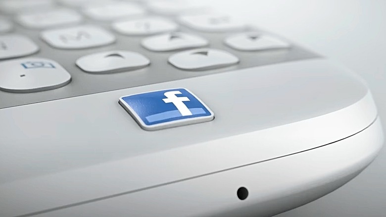 The dedicated Facebook button on the HTC ChaCha.