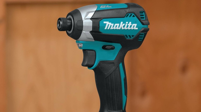 Makita impact driver on wood