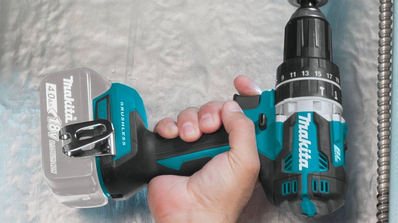 Drilling upward with Makita tool