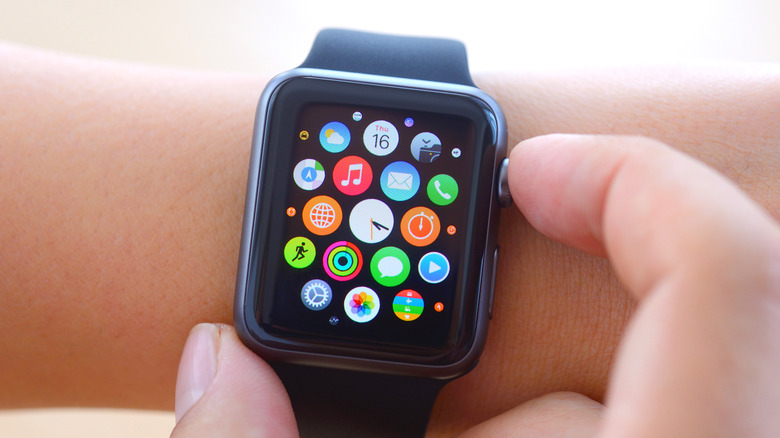 Person wearing Apple Watch on wrist