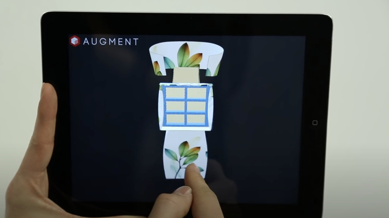 Augment app in use on tablet