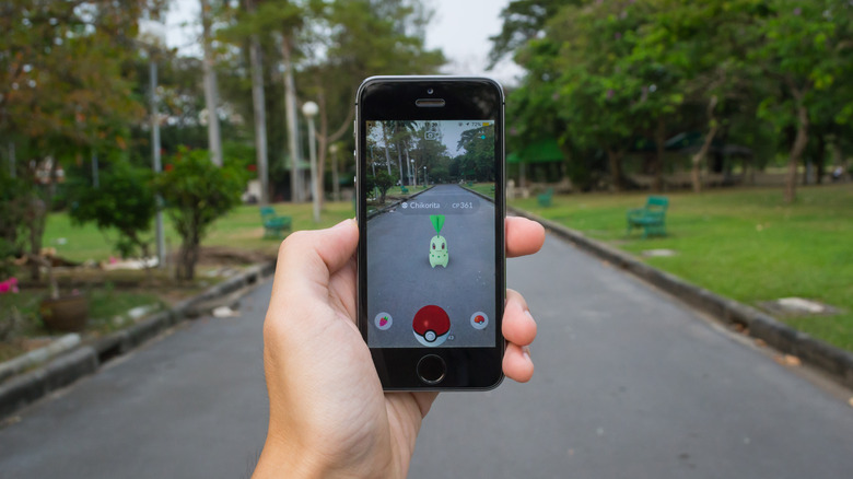 Pokémon Go app on smartphone showcasing AR 