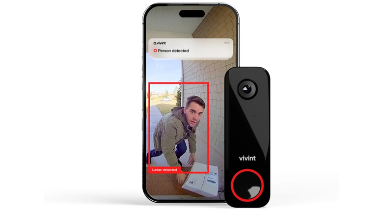 A product image of the Vivint video doorbell