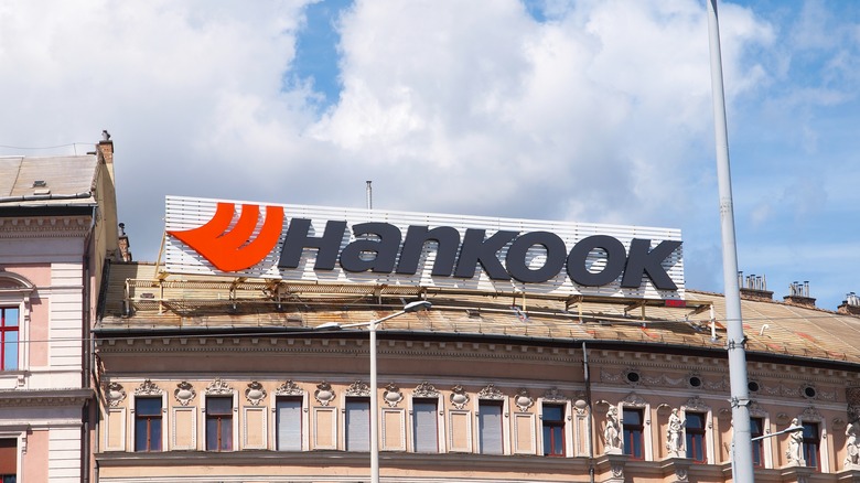 Hankook tire logo on building