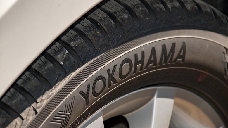 Yokohama tire closeup