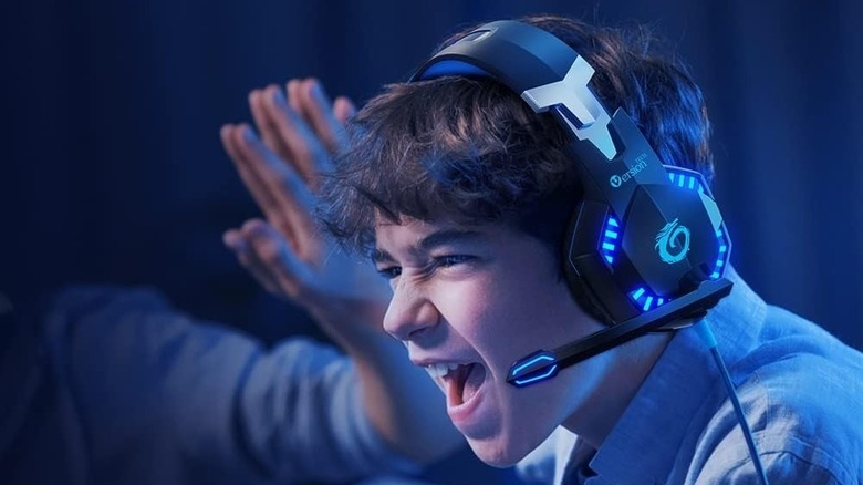 Gamer wearing VersionTECH headset