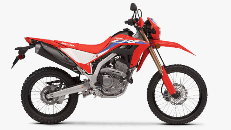 Honda CRF300L in red on display