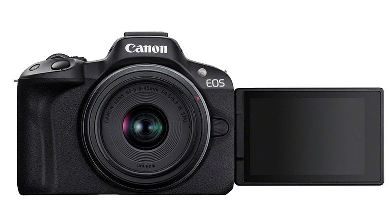 Canon R50 with extended screen