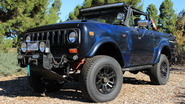 Blue 1977 International Harvester Scout II