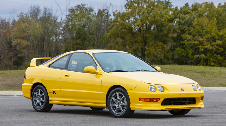 Yellow Honda/Acura Integra Type R