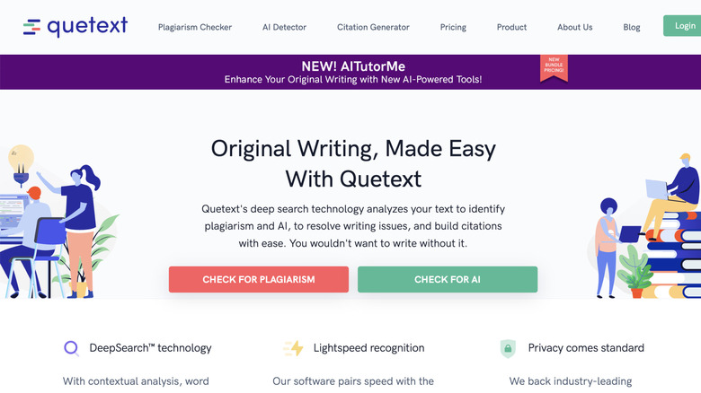 QueText homepage