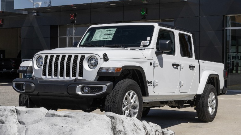 a white Jeep Gladiator Sport