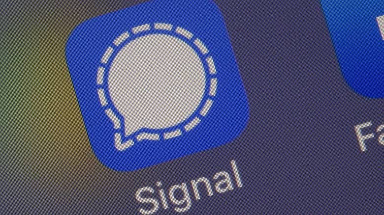 signal app on phone screen