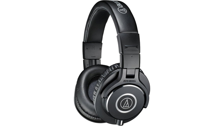 A stock photo of a pair of Audio Technica M40X headphones