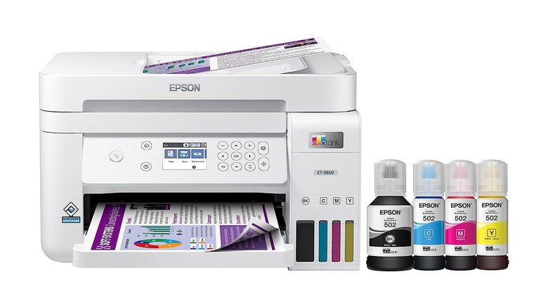 Epson EcoTank ET-3850 with ink refills