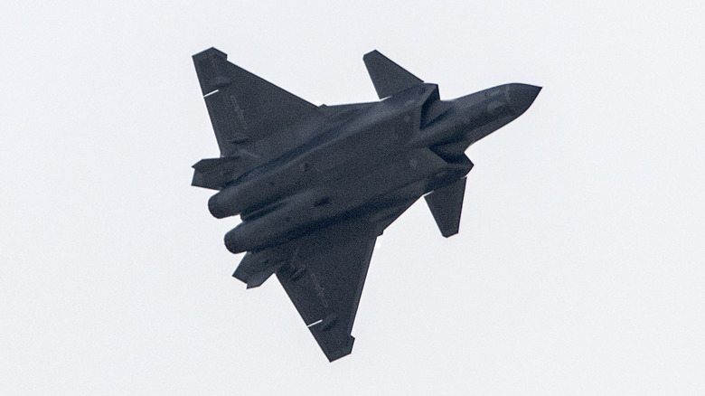 China's Chengdu J-20 flying