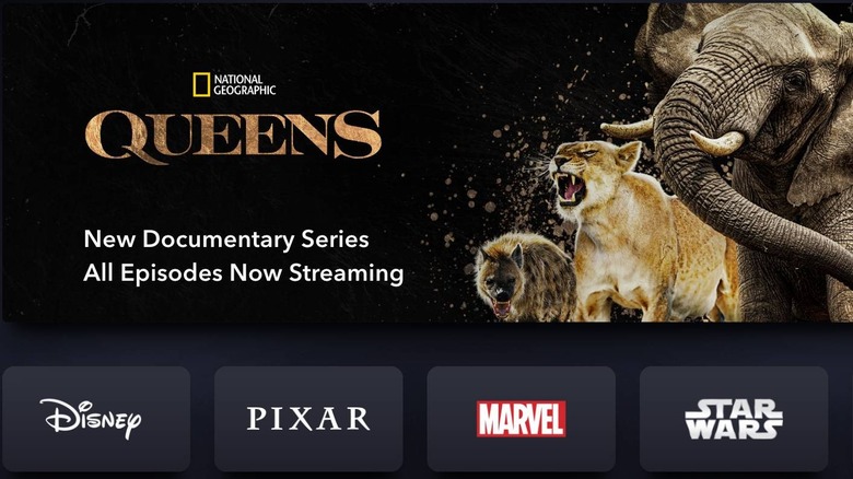 Disney+ homepage