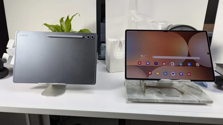 Two Samsung Tab S10s next to each other on a table