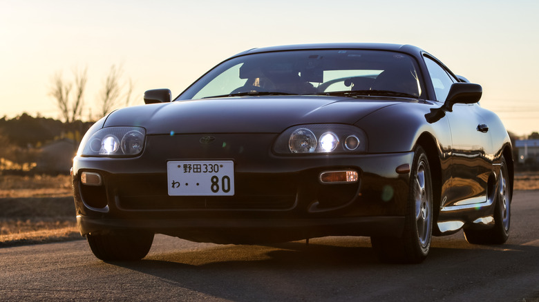 Toyota Supra on the road