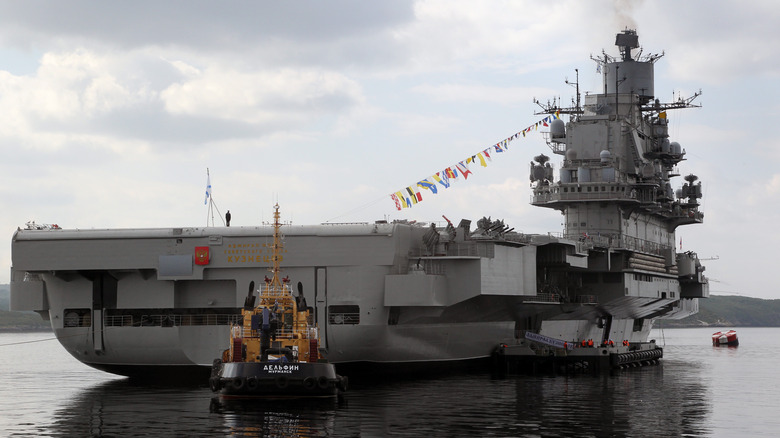 Admiral Kuznetsov in port