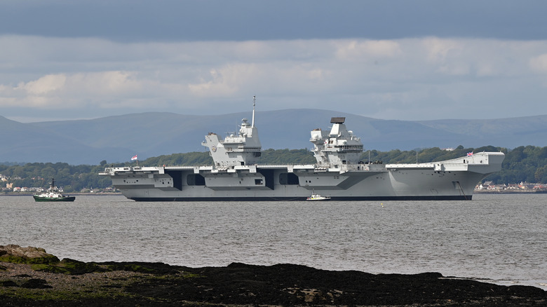 HMS Prince of Wales leaving port