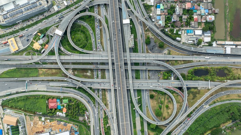 Aerial view of Burapha Withi Expressway