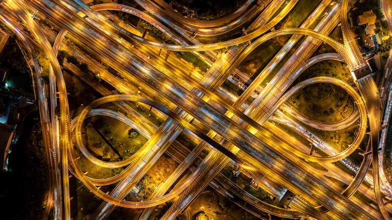 Aerial view of Bang Na Expressway