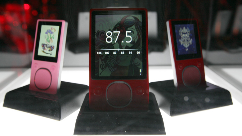 Zune players on display at pre-Grammys show