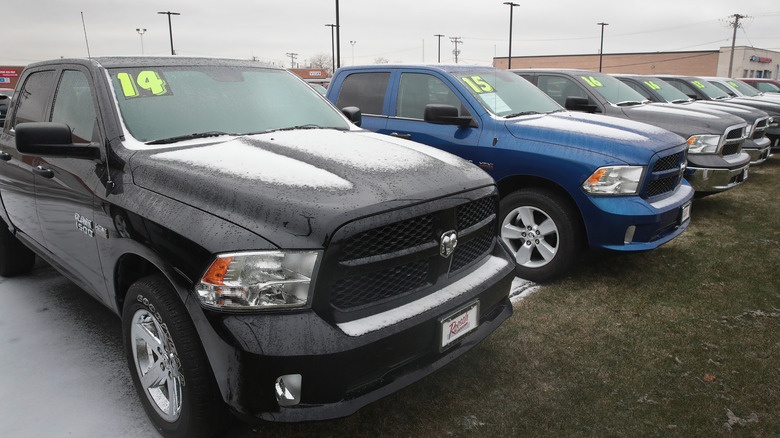 Series of Fiat Chrysler Automobiles truck parked