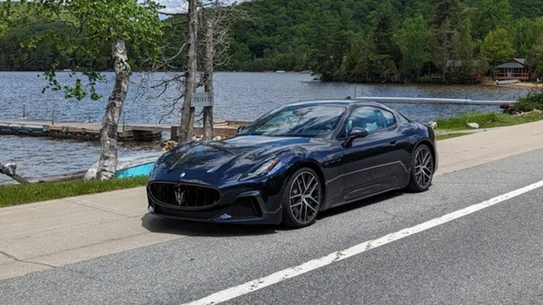 A black 2024 Maserati GranTurismo Trofeo