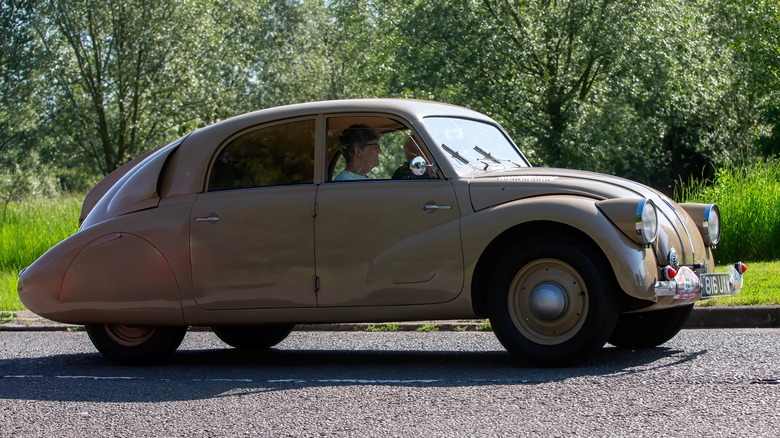 A beige Tatra T97