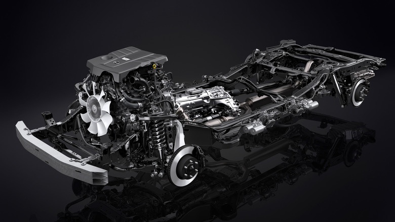 TNGA-F platform and engine of the 2024 Lexus LX 600