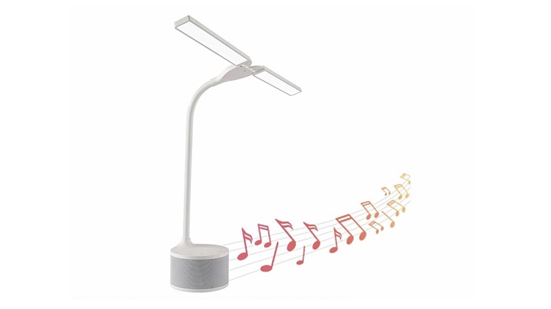 The OttLite LED Desk Lamp with Dual Head & Bluetooth Speaker.